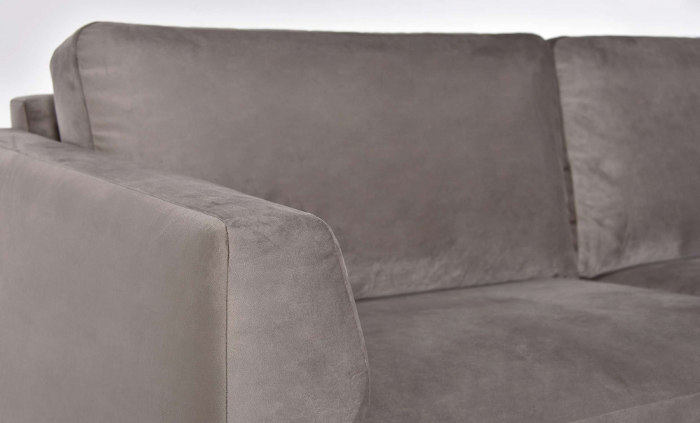 PORTOFINO 3-seters sofa Velvet Lys gr i gruppen Stue / Sofaer / Flyelssofaer / hos Sofas & more (4809)