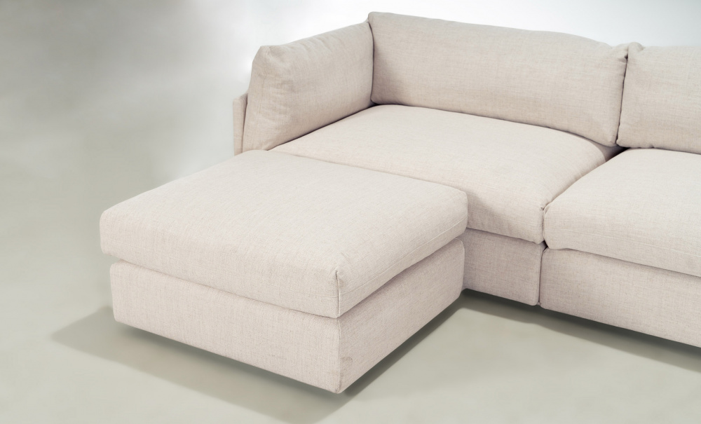 TRIBECA Fotskammel Beige i gruppen Stue / Sofaer / Fotskamler hos Sofas & more (6112-TRIBFS-HO4)