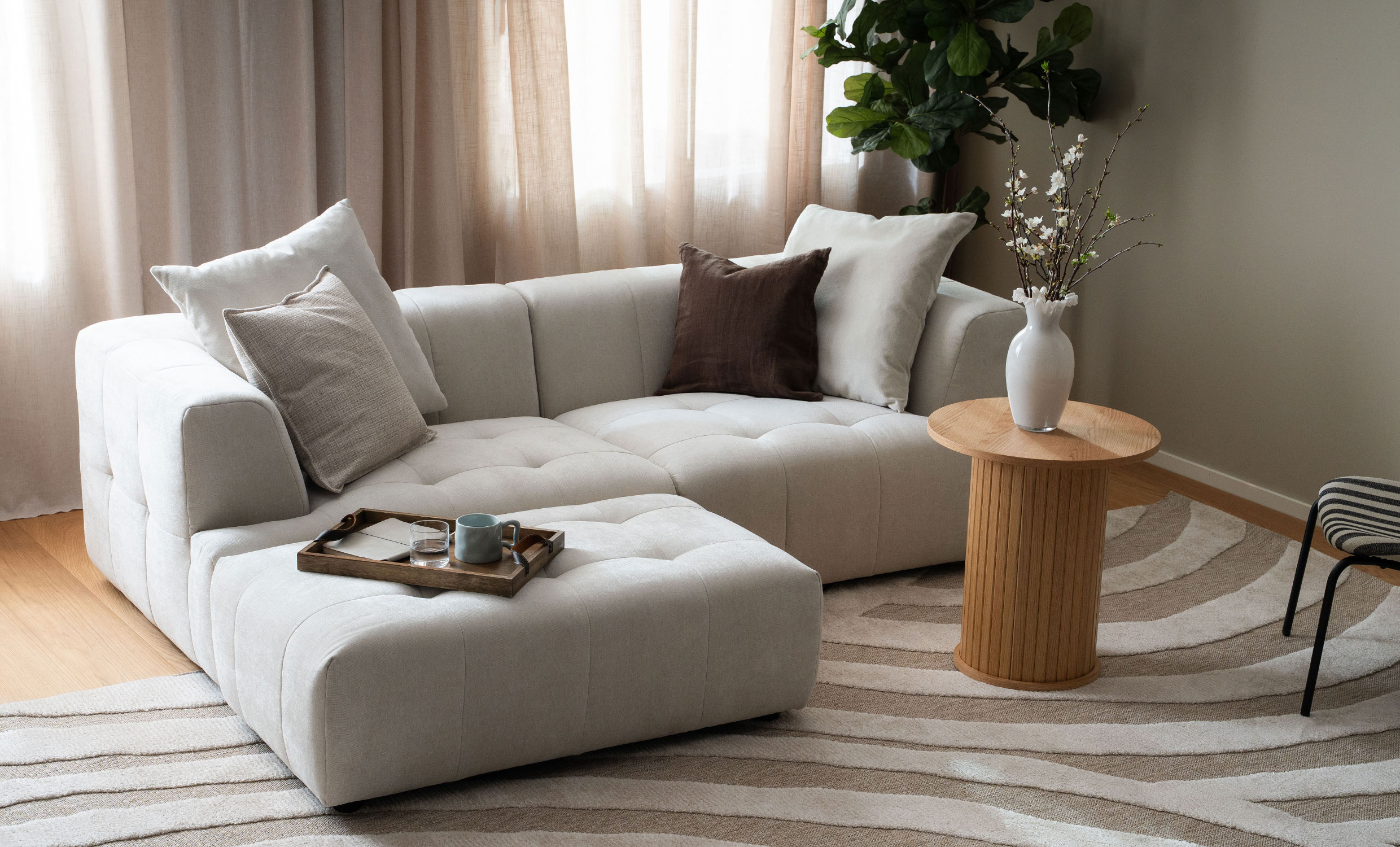 COCO Divansofa Vendbar Offwhite