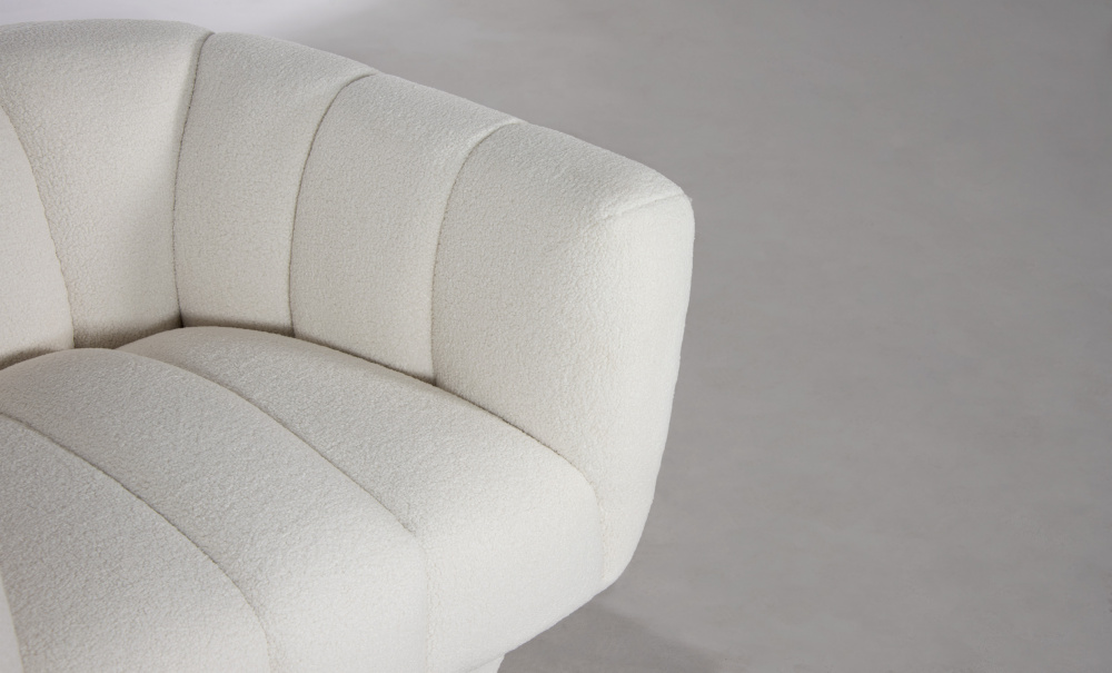 LE-BON Lenestol Teddy Offwhite i gruppen Stue / Lenestoler / Hvite lenestoler hos Sofas & more (BH-A233-XZT368-1)