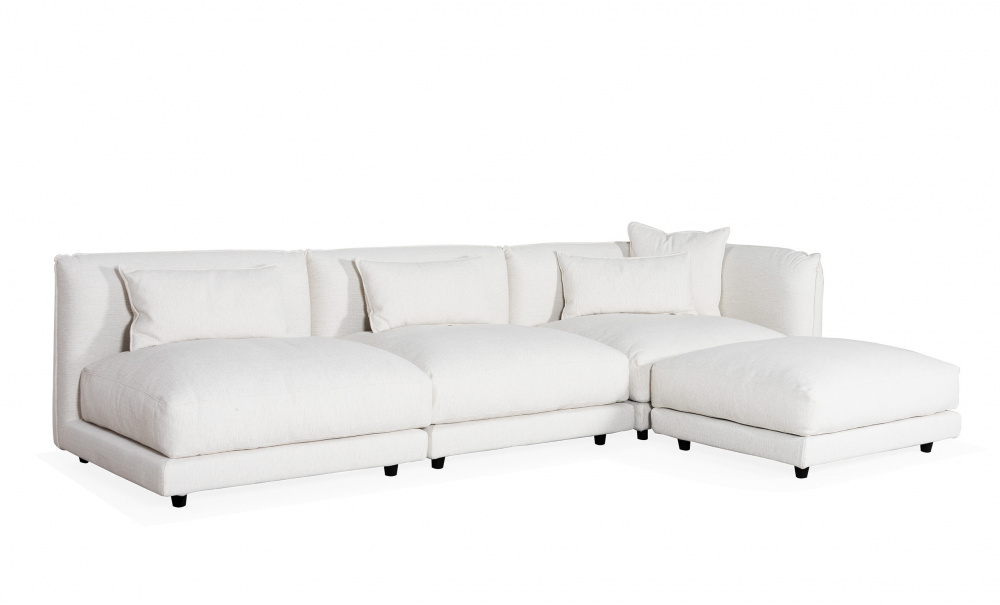 BROKLYN Modulsofa Divan Right Offwhite i gruppen Stue / Sofaer / hos Sofas & more (COR-R-1-MITT-2-WH)