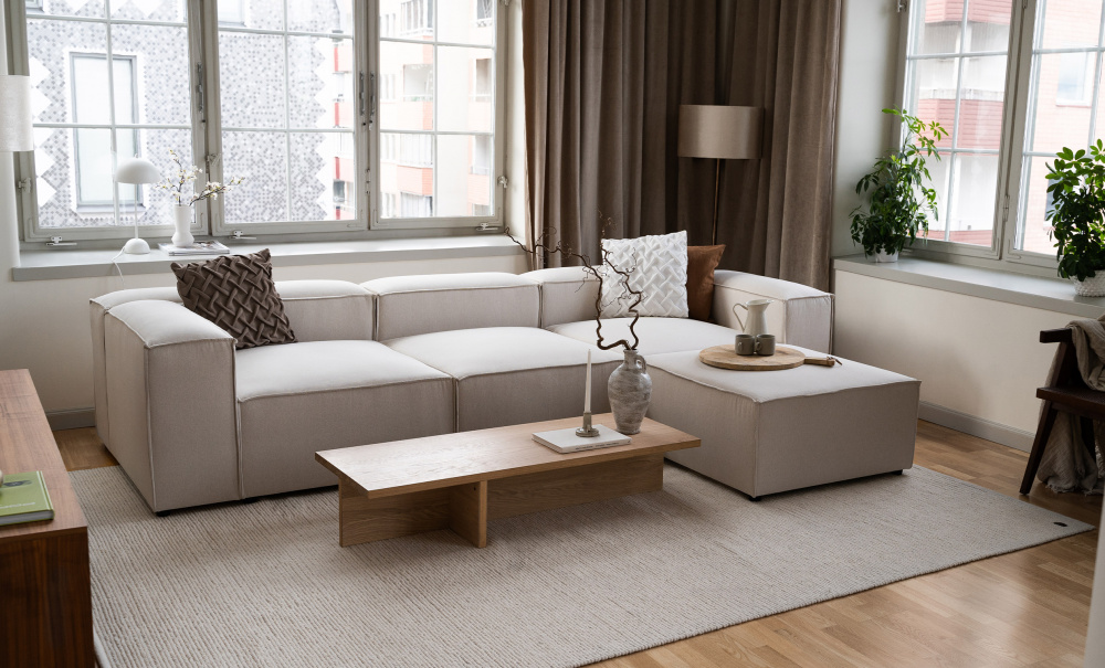 CUBIT PREMIUM Sofa Stor Sandbeige i gruppen Stue / Sofaer / Modulsofaer hos Sofas & more (CUPR-4D-D4-BR001)