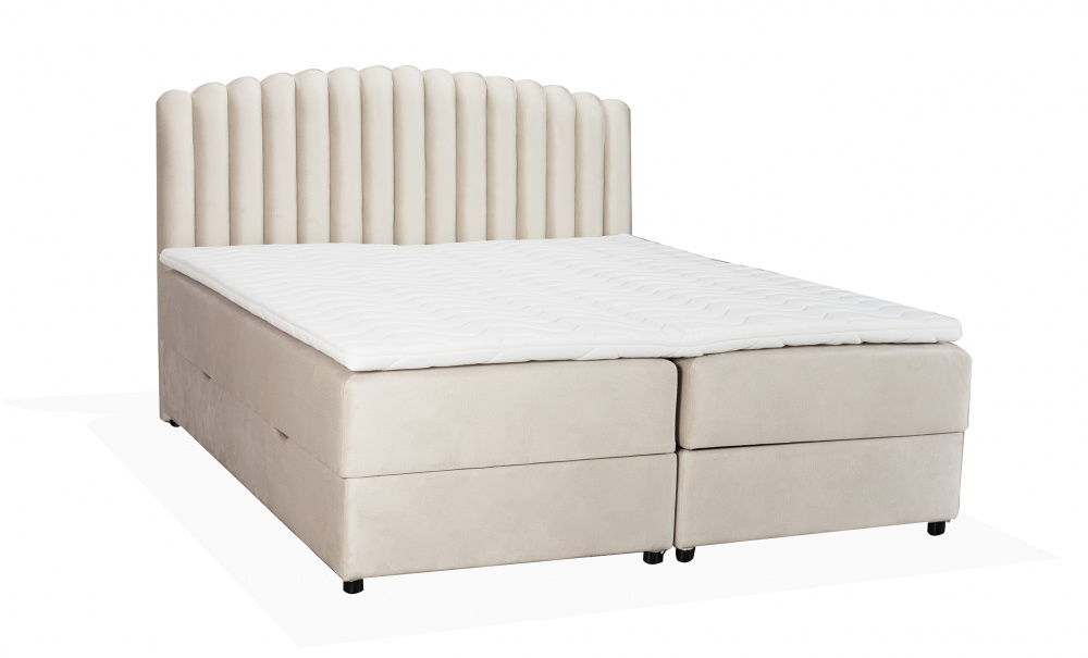 DANVIK/PRIMO 160 Sengepakke Flyel Beige i gruppen Soverom / Senger / Sengepakke hos Sofas & more (DAN-PRISG160-MO02)