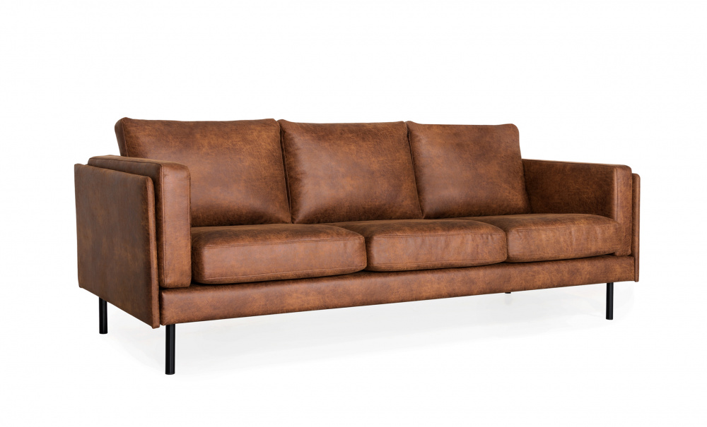 EKSUND 3-seter Cognac i gruppen Stue / Sofaer / Skinnsofaer / hos Sofas & more (EK3SES05)