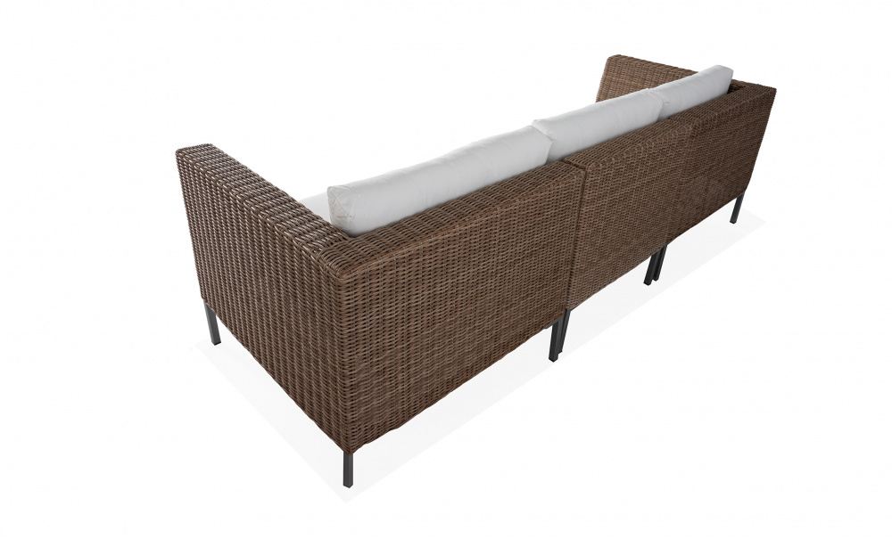 GREENVILLE Sofa L Kunstrotting i gruppen Utembler / Hagesofaer hos Sofas & more (GRE-2S-1S-RATTAN)