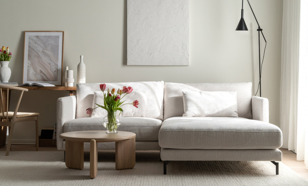 LINDE Sofa Right Offwhite i gruppen Stue / Sofaer / Divansofaer hos Sofas & more (LI2DPA06)