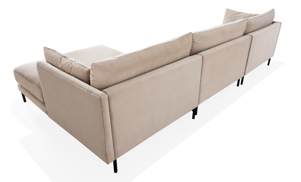 LINDE Sofa Large Right Velvet Greige i gruppen Stue / Sofaer / Divansofaer hos Sofas & more (LI3DSA02)