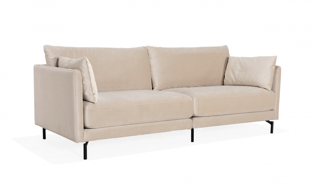 LINDE 3-seters sofa Velvet Greige i gruppen Stue / Sofaer / hos Sofas & more (LI3SA02)