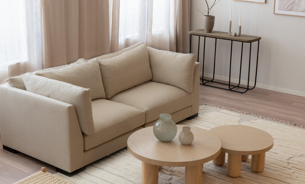 LYON 3-seters sofa Modulsofa Beige i gruppen Stue / Sofaer / Modulsofaer hos Sofas & more (LY-3S-CABE)