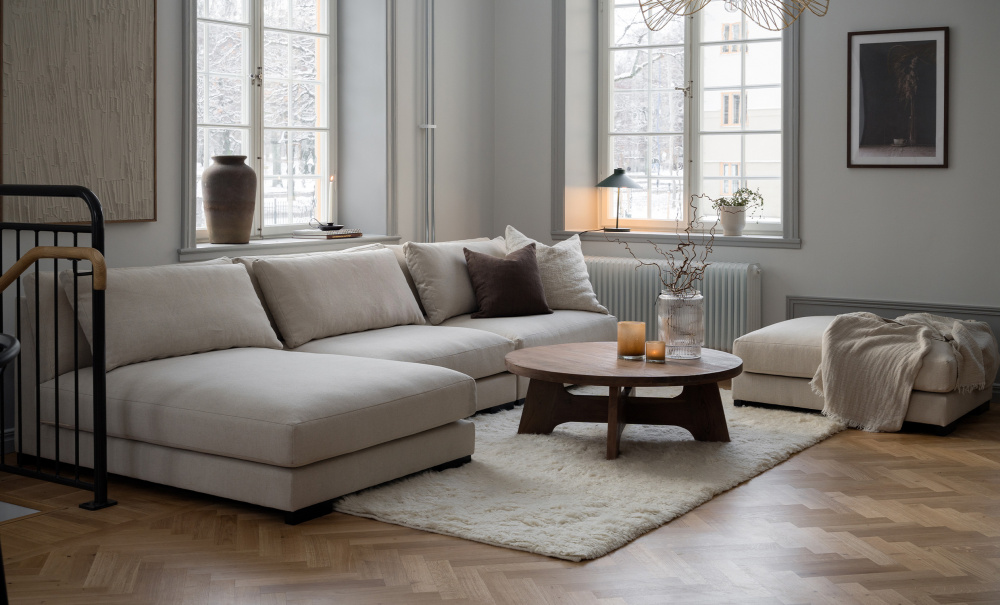 LYON Sofa Stor pen Beige i gruppen Stue / Sofaer / Divansofaer hos Sofas & more (LY-ODI-LA-CABE)