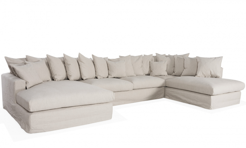 MONACO PREMIUM U-Sofa Hyre Hvit i gruppen Stue / Sofaer / U-sofaer hos Sofas & more (MOD3AVI)