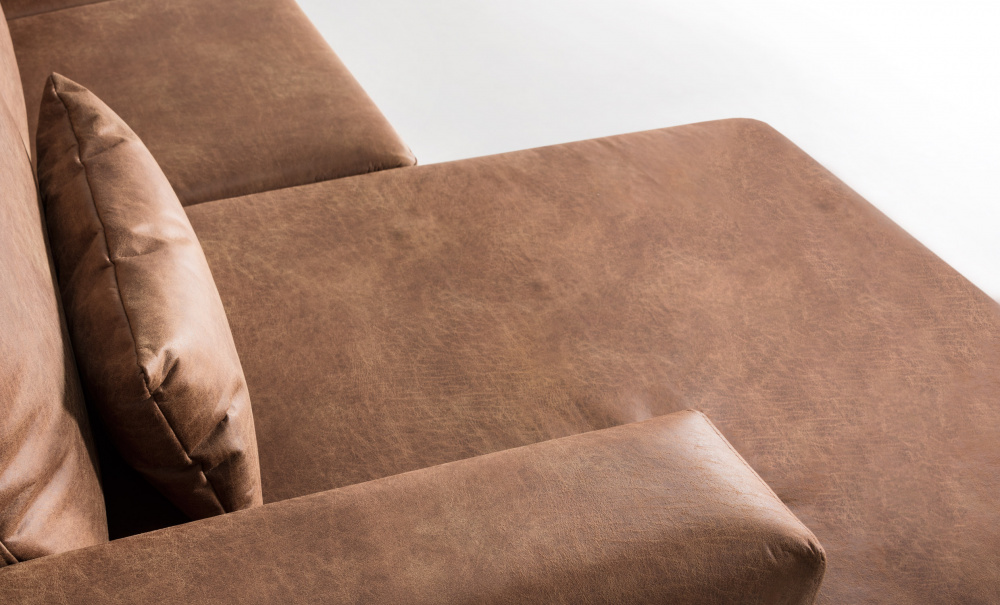 STOCKHOLM Leather Divansofa Venstre Cognac i gruppen Stue / Sofaer / Skinnsofaer / hos Sofas & more (N-STD3EZ4OL)