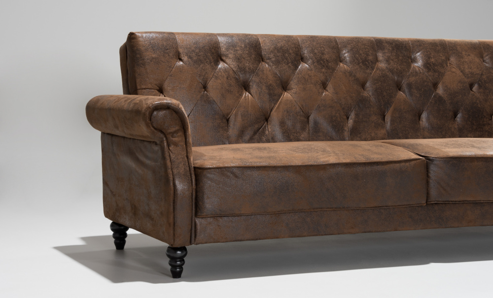 LEEDS Sovesofa Chesterfield i gruppen Stue / Sofaer / Skinnsofaer / hos Sofas & more (PAB-172N8-CD-1)