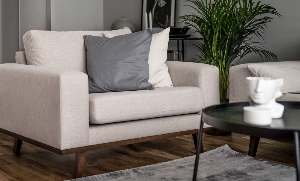 STOCKHOLM Fusion Lenestol Greige i gruppen Bestselgere / Utvalgte bestselgere / Stockholm hos Sofas & more (ST1CA01)