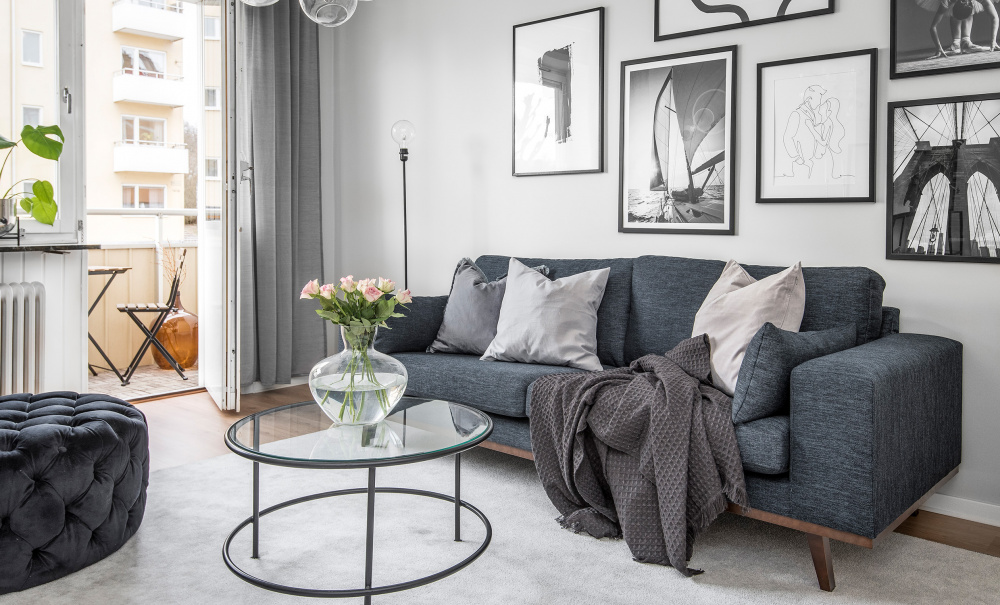 STOCKHOLM Fusion 3-seters sofa Mrkegr i gruppen Stue / Sofaer / hos Sofas & more (ST25CA68)