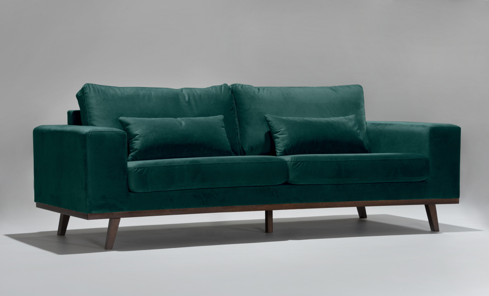 STOCKHOLM 3-seters sofa Velvet Edition Grnn i gruppen Stue / Sofaer / Flyelssofaer / hos Sofas & more (ST25RI37)