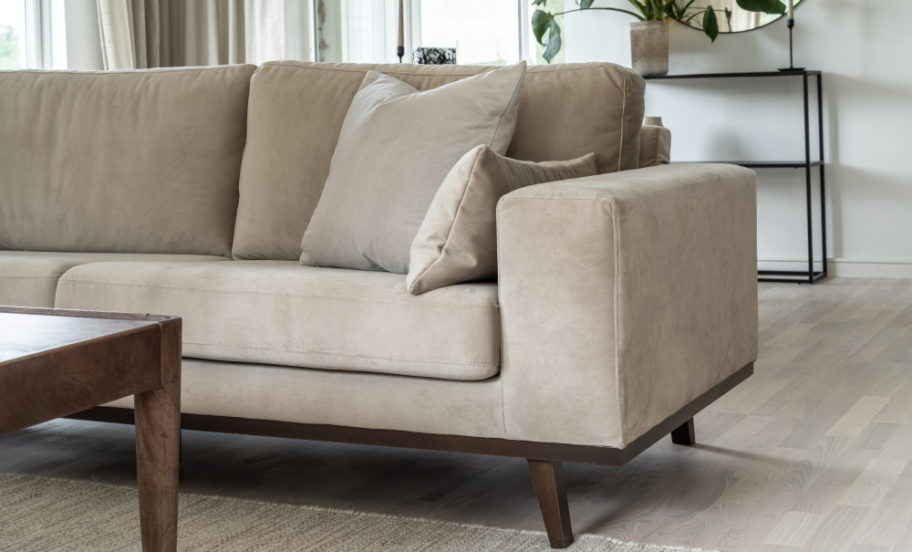 STOCKHOLM 3-seters sofa Velvet Edition Greige i gruppen Stue / Sofaer / hos Sofas & more (ST25SA02)