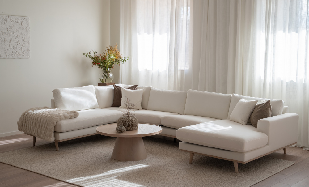 STOCKHOLM PREMIUM U-Sofa Venstre Offwhite i gruppen Stue / Sofaer / U-sofaer hos Sofas & more (STA3D-BAOW)