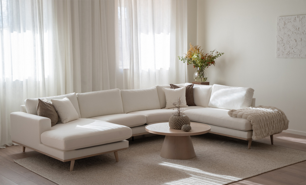 STOCKHOLM PREMIUM U-Sofa Hyre Offwhite i gruppen Stue / Sofaer / U-sofaer hos Sofas & more (STD3A-BAOW)