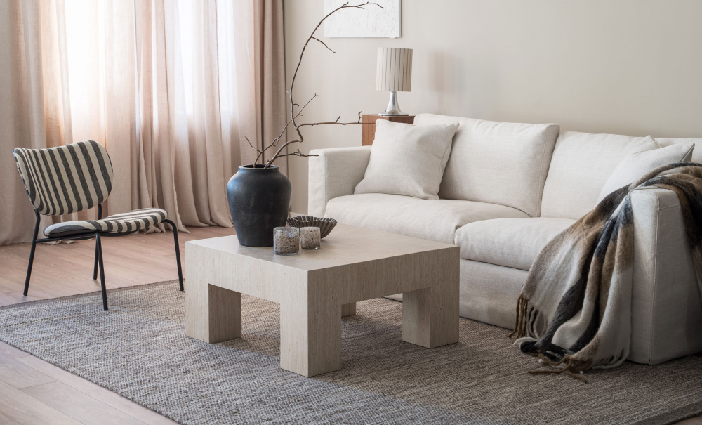 CATANIA Sofabord 80 Sandbeige i gruppen Stue / Sofabord hos Sofas & more (TD-CT2-TRA-BE)