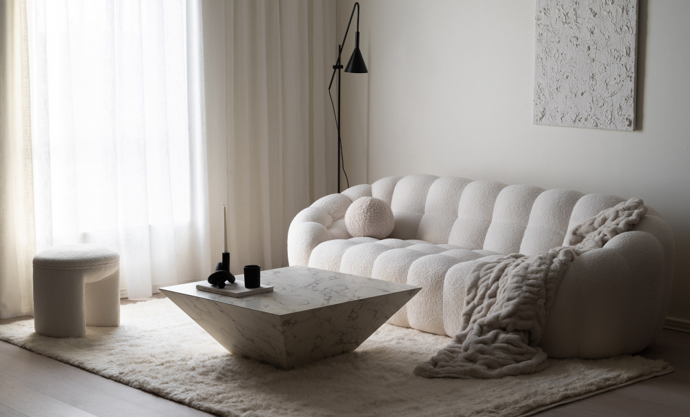 JODA 3-seters sofa Teddy Offwhite i gruppen Stue / Sofaer / hos Sofas & more (Y2039-3S-TEDDY04)